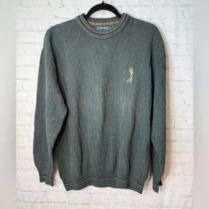 VTG Carmel dark green men’s crewneck sweater in size large